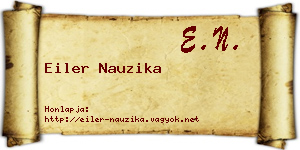 Eiler Nauzika névjegykártya